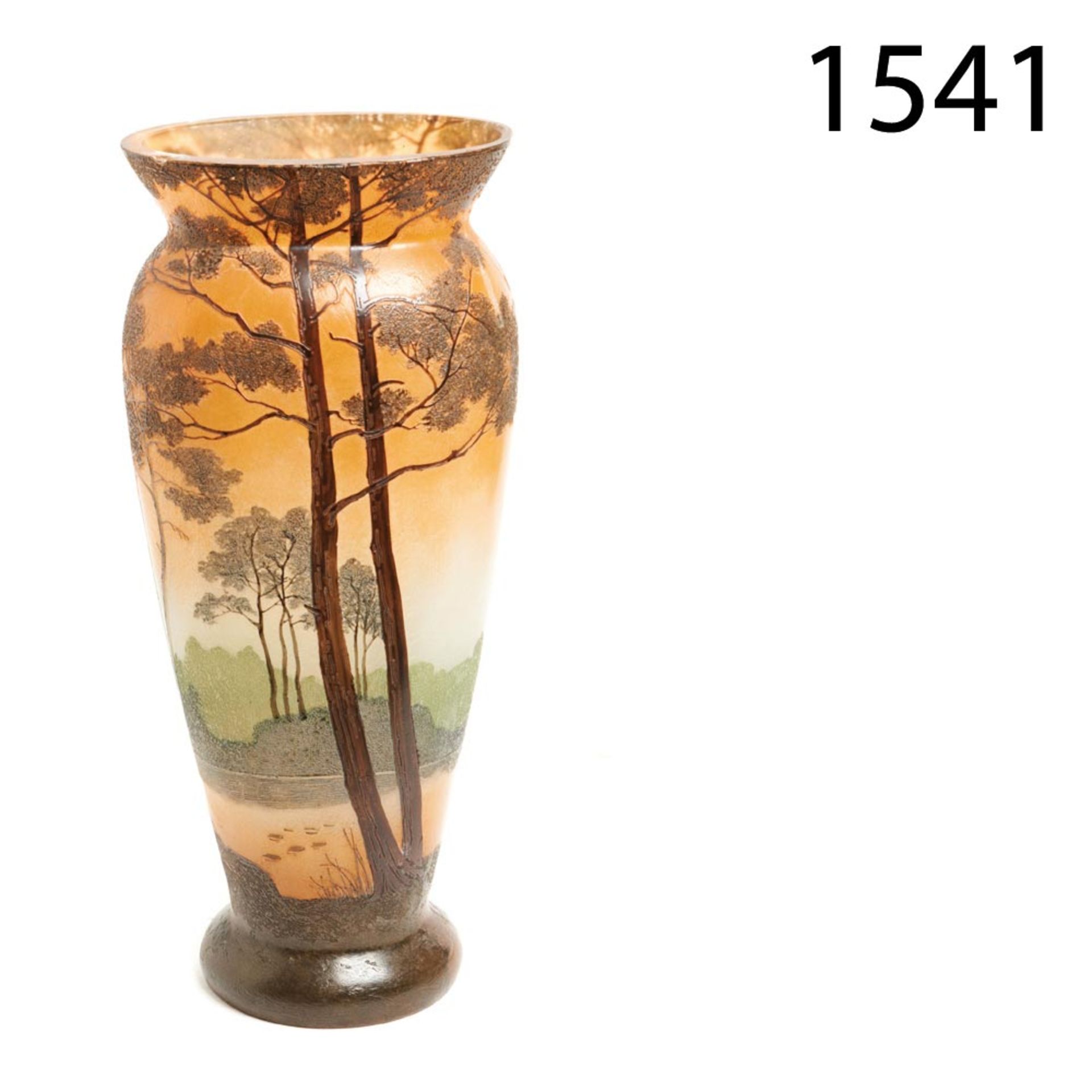 Legras Art Nouveau glass vase François-Théodore Legras (Vosges, Francia, 1839-París, 1916) Jarrón
