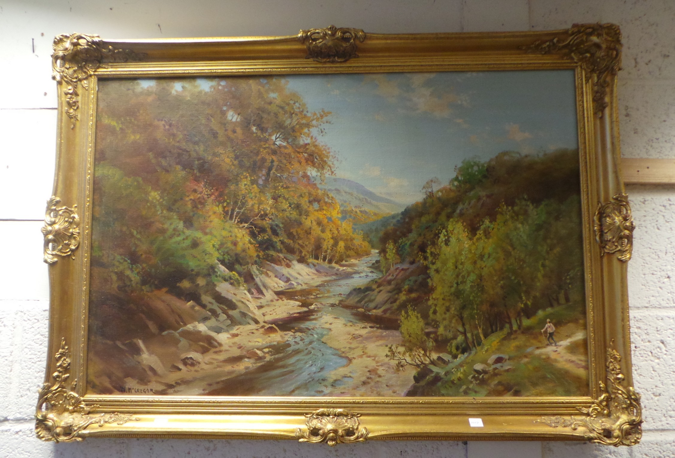 Gilt Framed Oil on Canvas By William McGregor