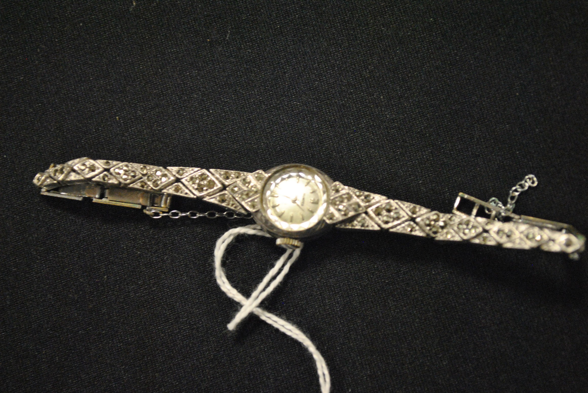 Ladies Silver Marquisette  Bracelet Watch