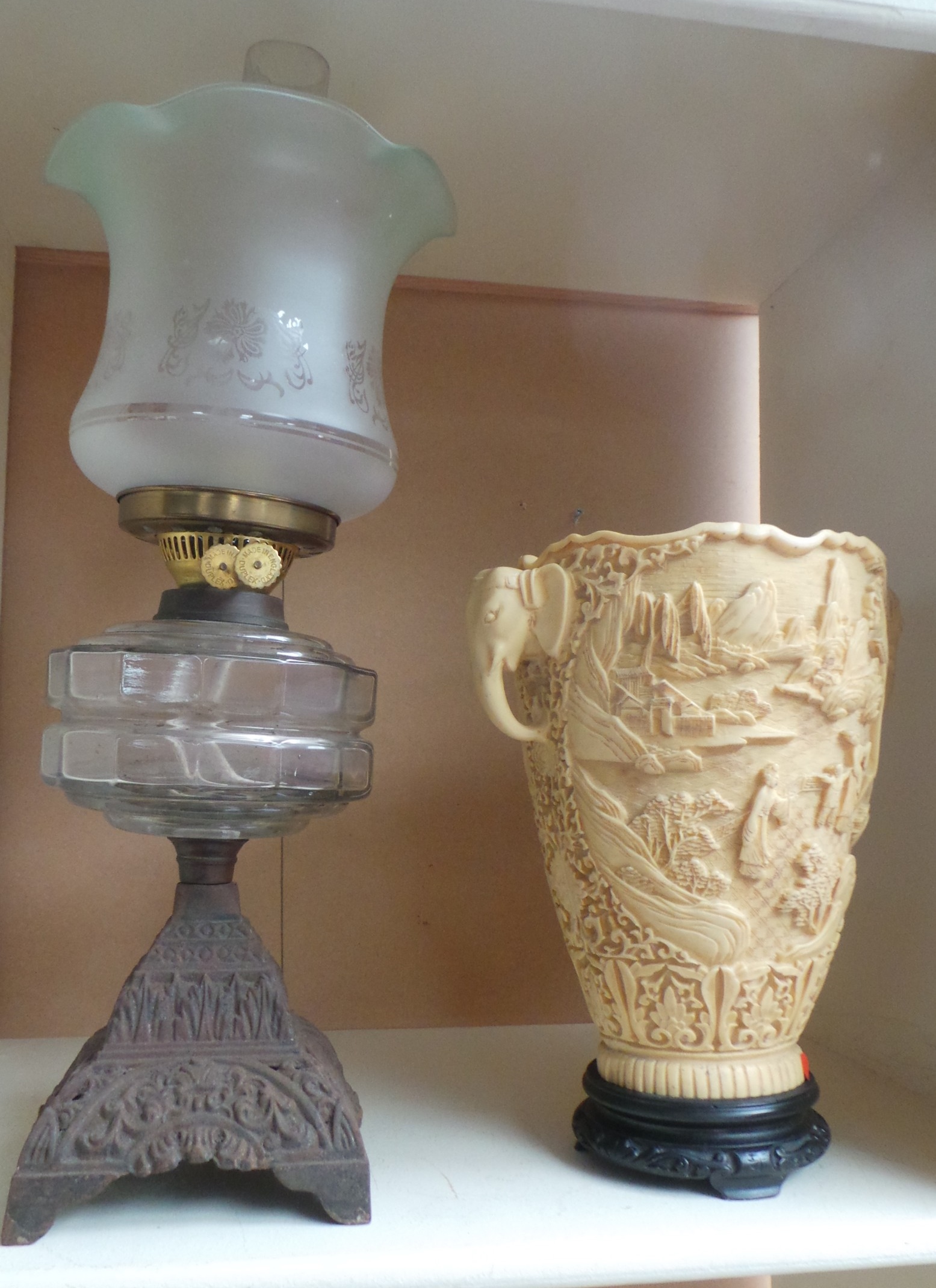 Oil Lamp and Vase