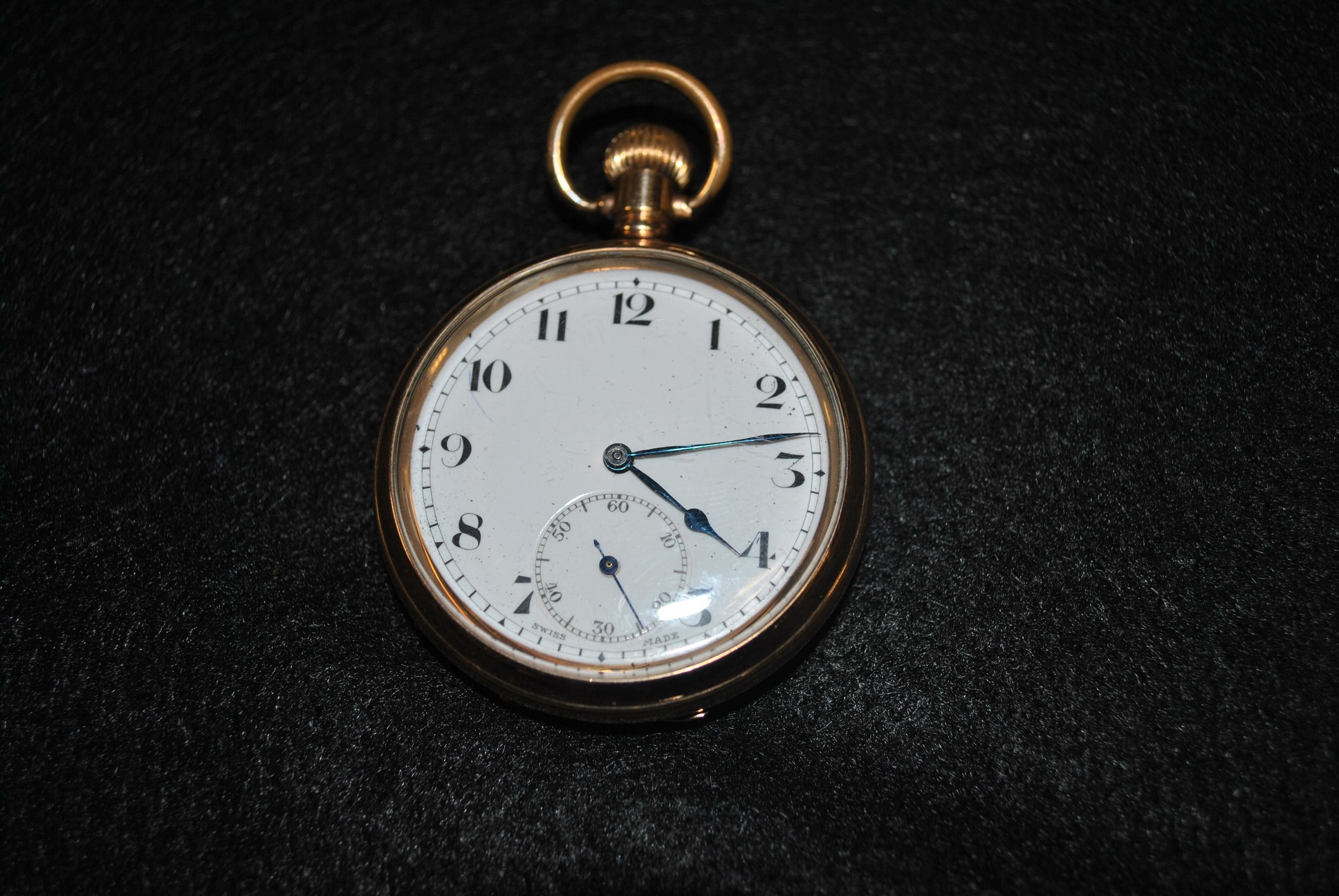 American Open Faced Pocket Watch - Working Swiss Made