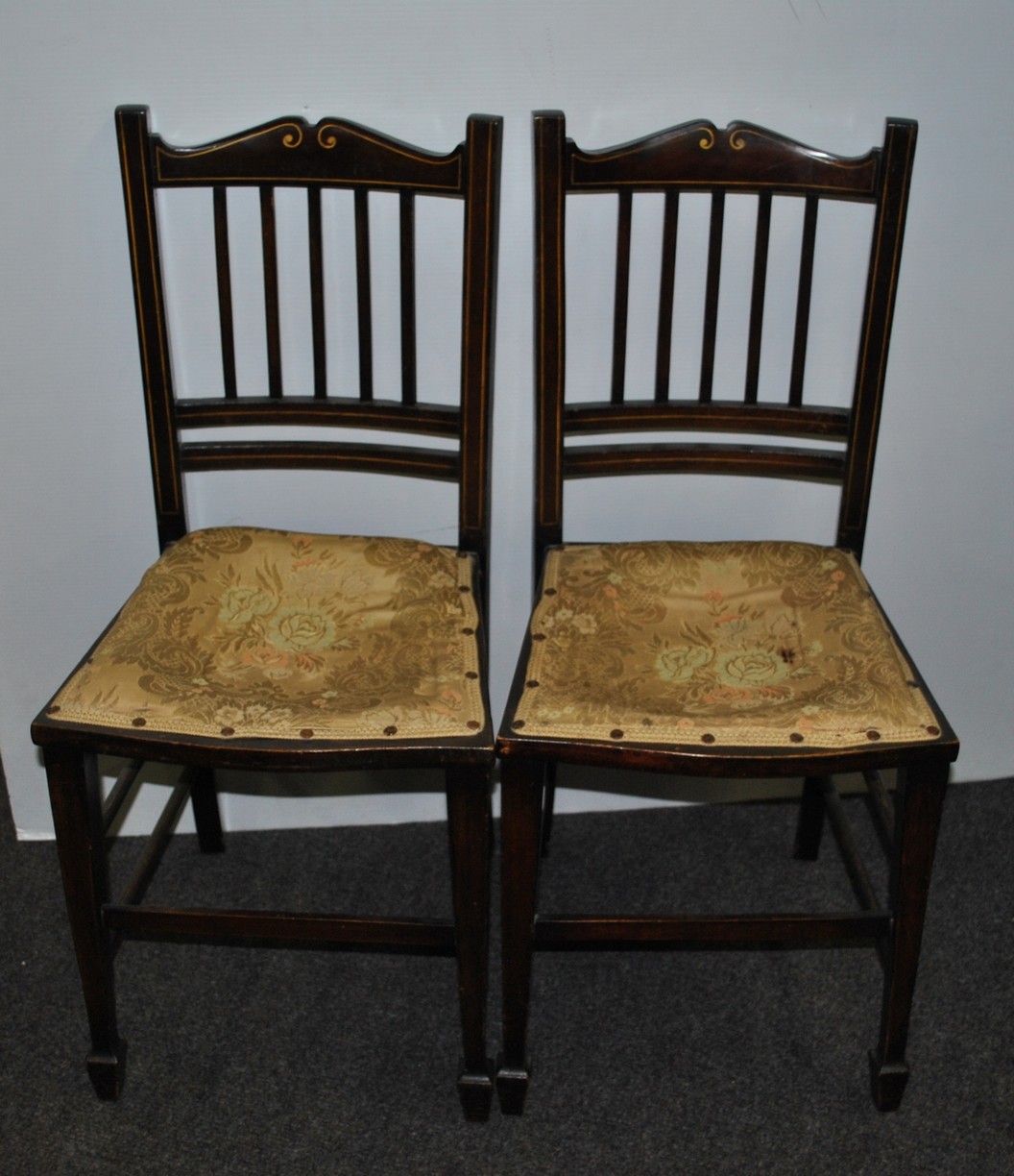 Pair of Inlaid Bedroom Chairs