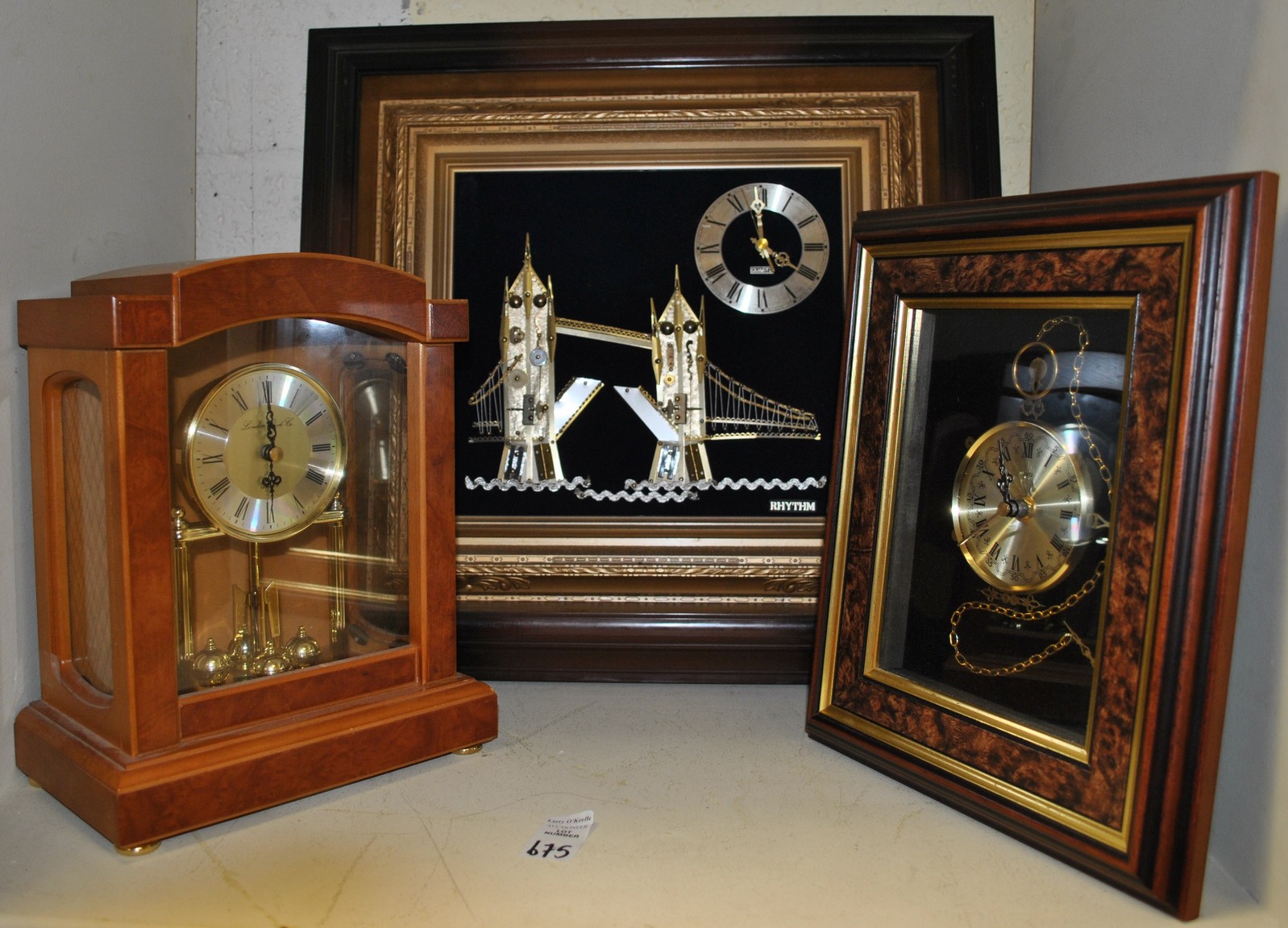 Lot of 2x Wall Clocks and Mantel Clock
