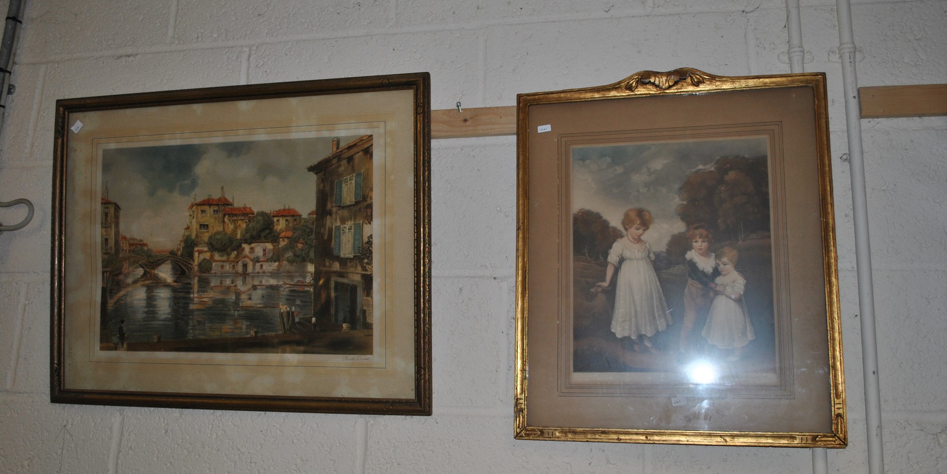 Lot of 2x Antique Framed Pictures