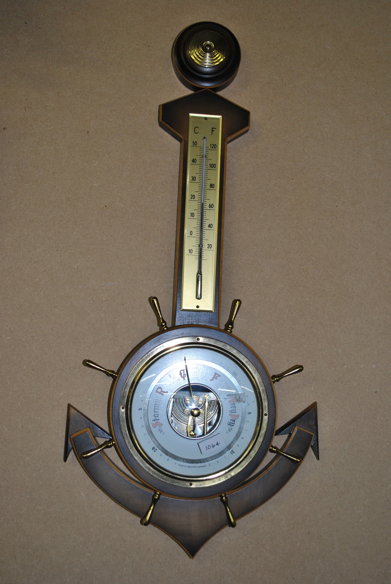 Modern Ships Wheel Barometer