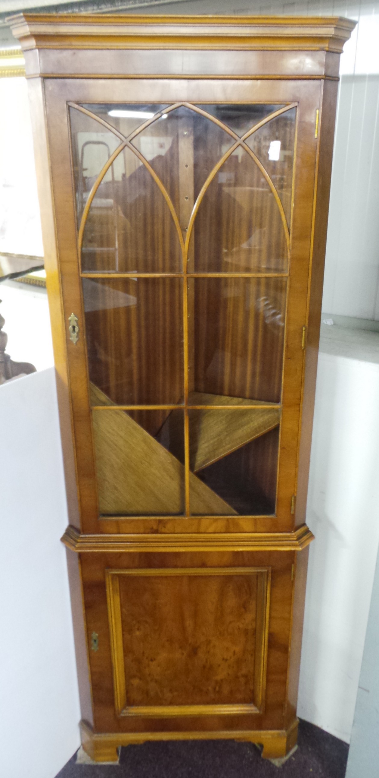 Mahogany Corner Display Cabinet