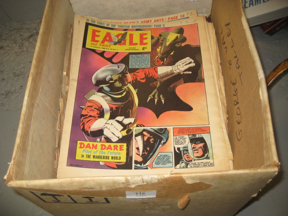 Large quantity of Eagle comics circa 1960's