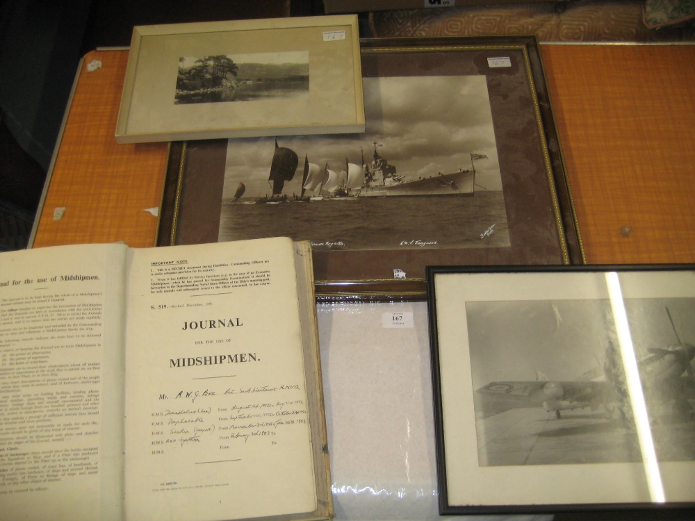 Mid 20th Century midshipman's journal for Sub Lieutenant Box, serving on various ships together with