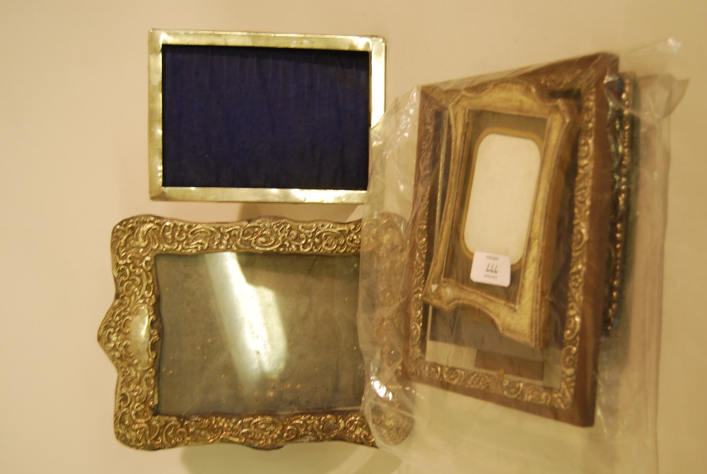 Group of five various silver photograph frames