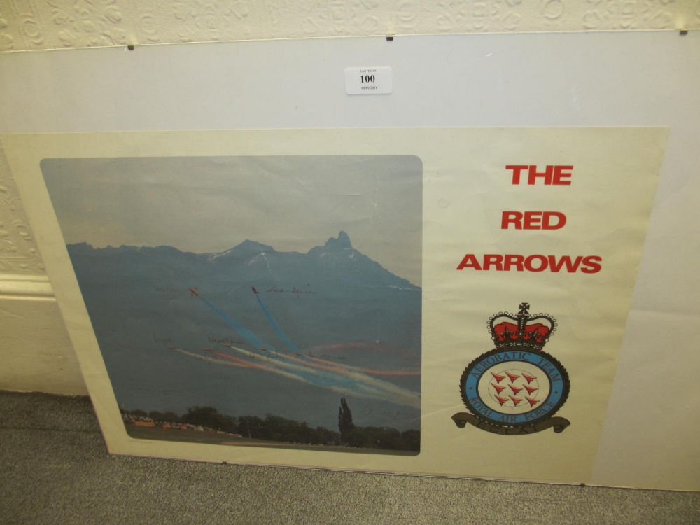 Red Arrows signed poster in clip frame