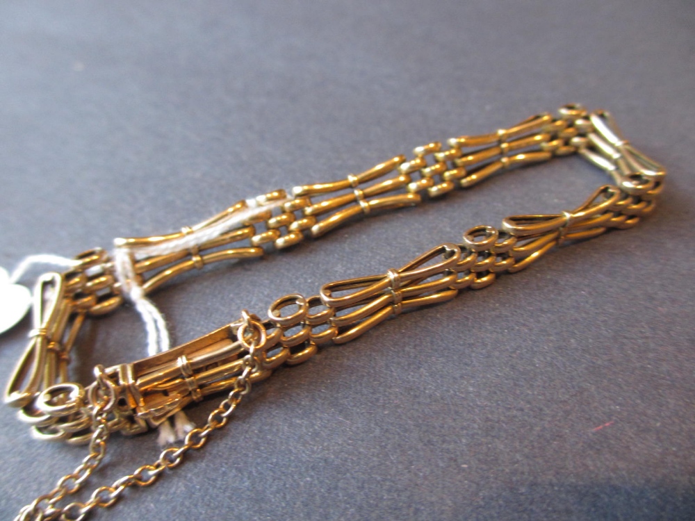 15ct Gold gate link bracelet
