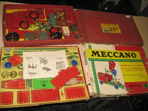 Two Meccano sets, outfit No. 4 and outfit No. 7 in original boxes