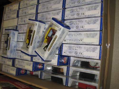 Box containing a large quantity of Oxford die-cast model vehicles