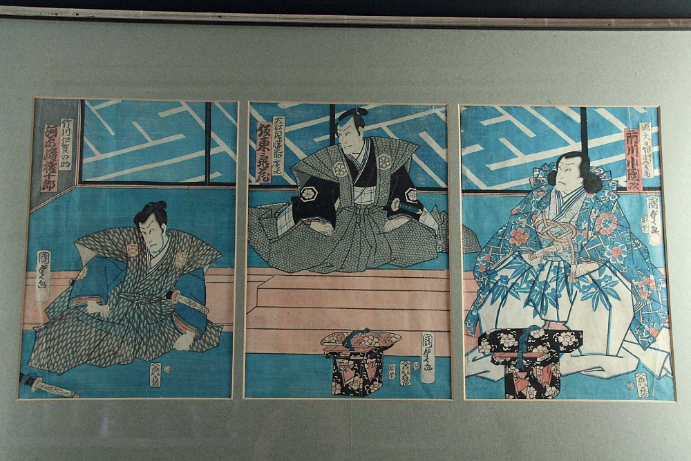 A TRIPTYCH of three samurai Condition reports are available via the ‘View Complete Catalogue’ link