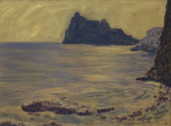 Franta, Hans  (1893 - 1983)  Ischia  Pastel  Monogrammed lower right  11.41x15.35"  Loaned