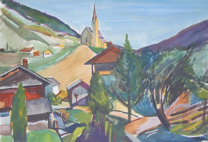 Gunsam, Karl Josef  (1900 - 1972)  Kartitsch in Tyrol, 1964  Watercolour   Signed and dated lower