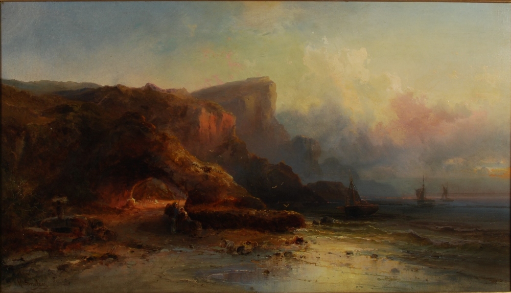 M. Sinclair (19th century) On the Coast of Sleat, Isle of Skye oil on canvas, signed lower left