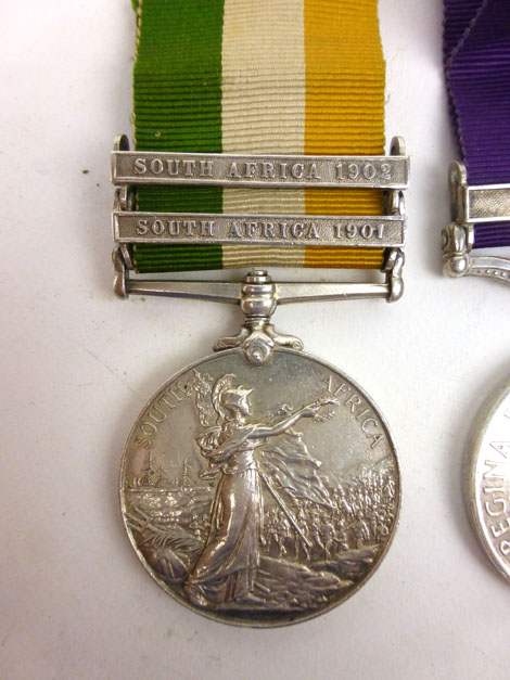 A Kings South African medal awarded to 108 Private F. Franks of the Imperial Yeomanry with two - Image 2 of 5