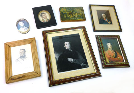 A group of seven framed images of Wellington including a Baxter print and two engravings, various