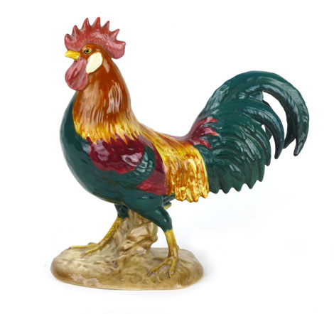 A Beswick leghorn cockerel, model 1892, h. 24 cm   CONDITION REPORT:  no chips or cracks but some