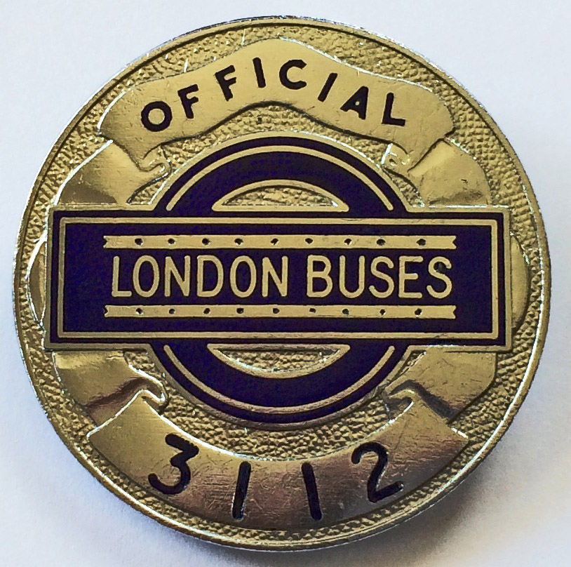 London Buses OFFICIAL'S PLATE issued to senior bus officials for use as identification when on