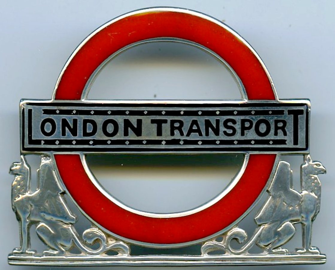 London Transport Trams & Trolleybuses Regulator's/Section Inspector's hallmarked, silver CAP BADGE