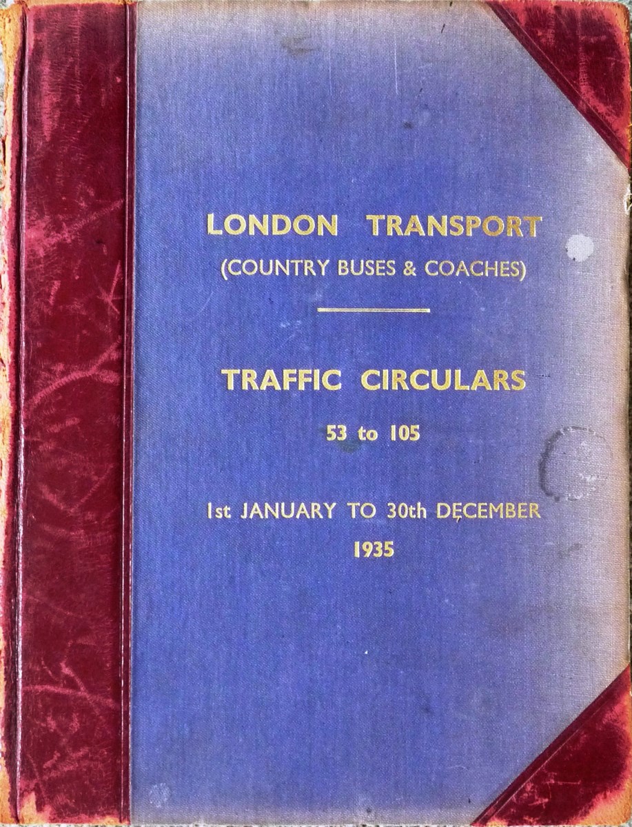 London Transport (Country Buses & Coaches) BOUND VOLUME II of TRAFFIC CIRCULARS 53 to 105, 1st