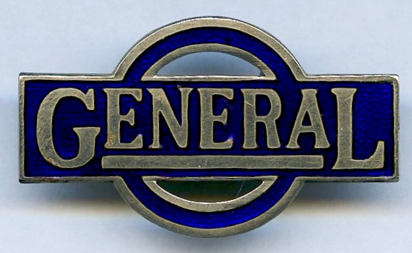 London General Omnibus Company bus driver's/conductor's LAPEL BADGE in blue enamel as issued from