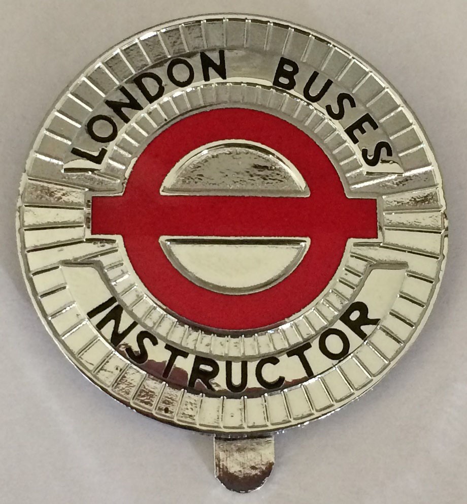 London Buses (driving) Instructor's enamel & chrome WALLET MEDALLION issued to plain-clothes