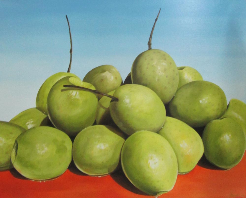JAMES KNOWLES, 'Frutos de Alhaurin', oil on canvas, 79cm x 89cm.