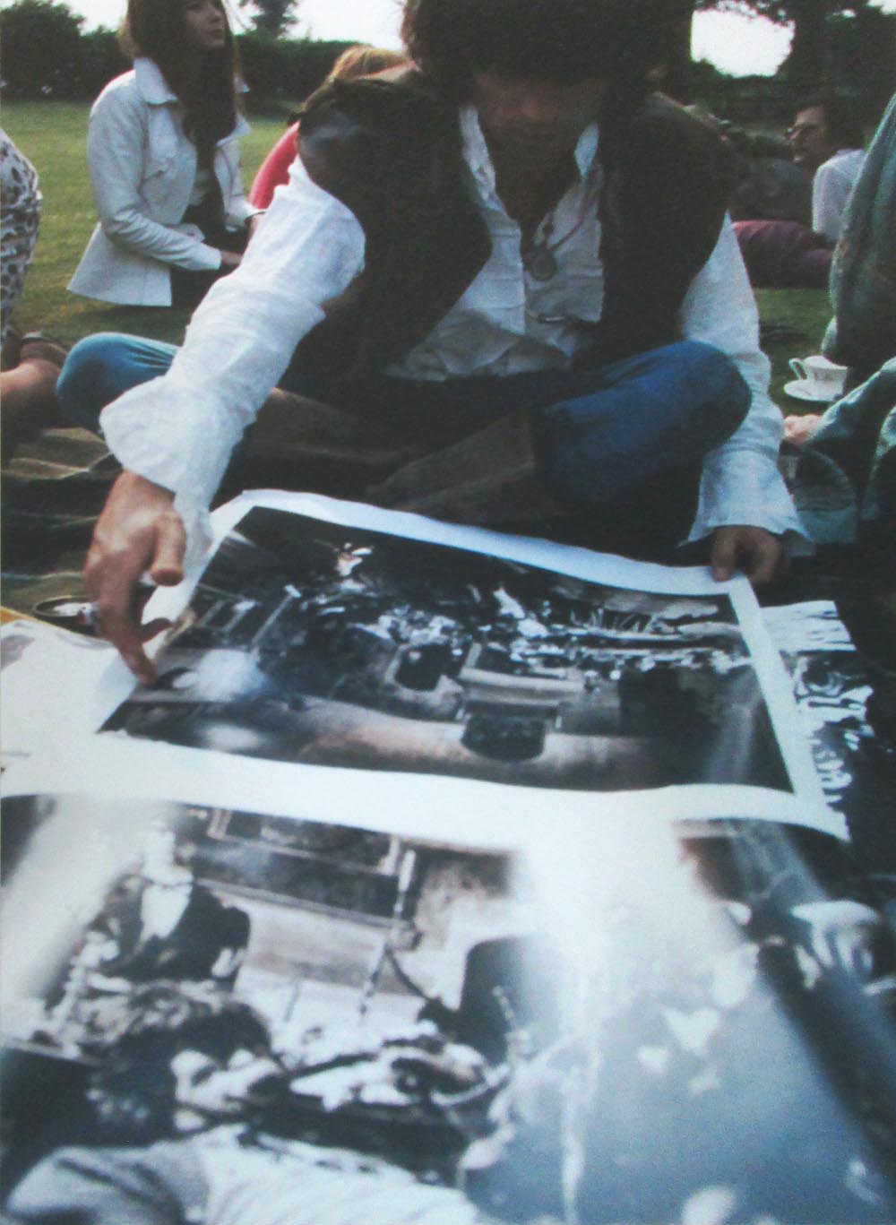 DAVID KING, 'Rolling Stones - Keith at Swarkestone', photographic print, 40cm x 44.5cm, framed.