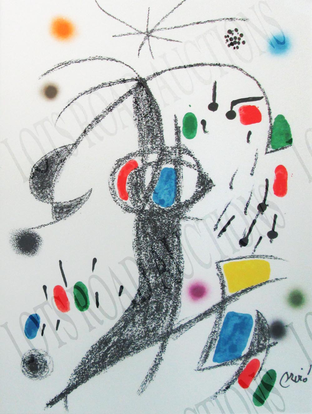 JOAN MIRÓ (Spanish, 1893-1983), 'Maravillas Suite', lithograph in colours, 49cm x 35cm, Maeght,