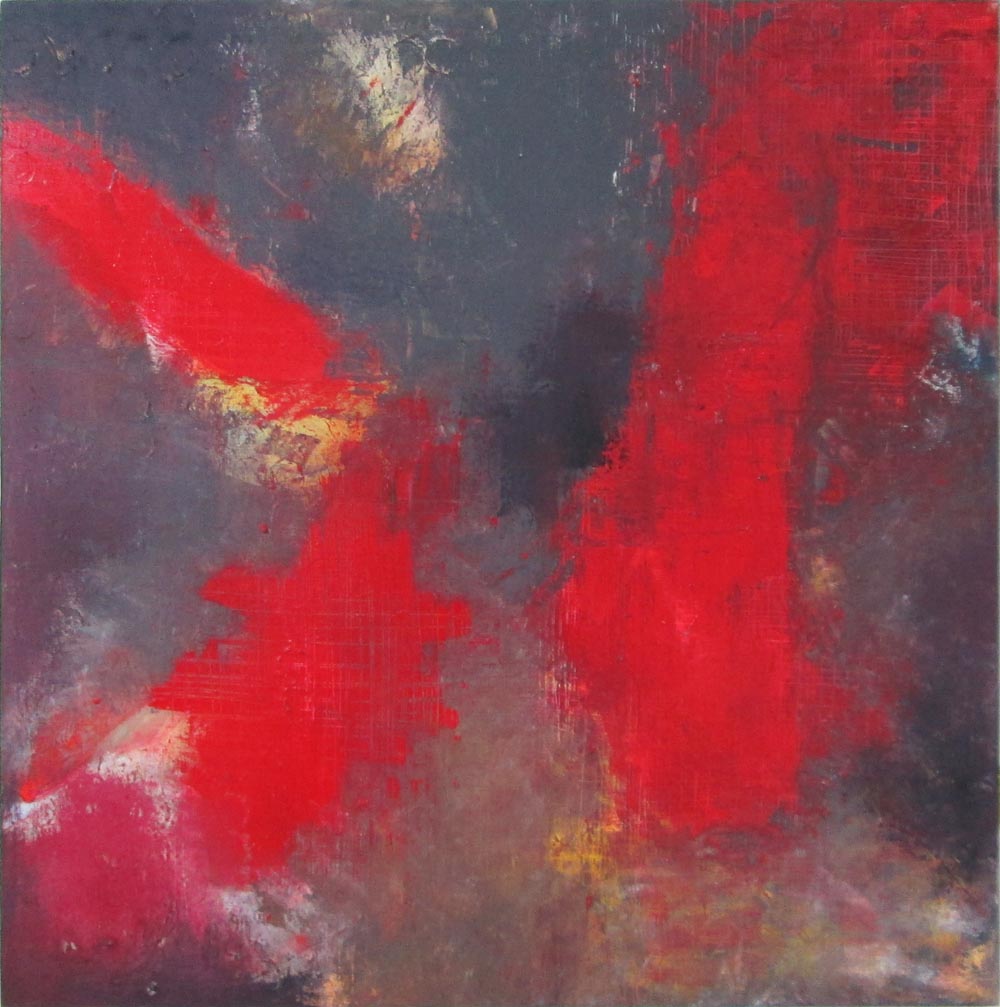 DIDI M. (Contemporary), 'Abstract' mixed media, 122cm x 122cm, signed verso.