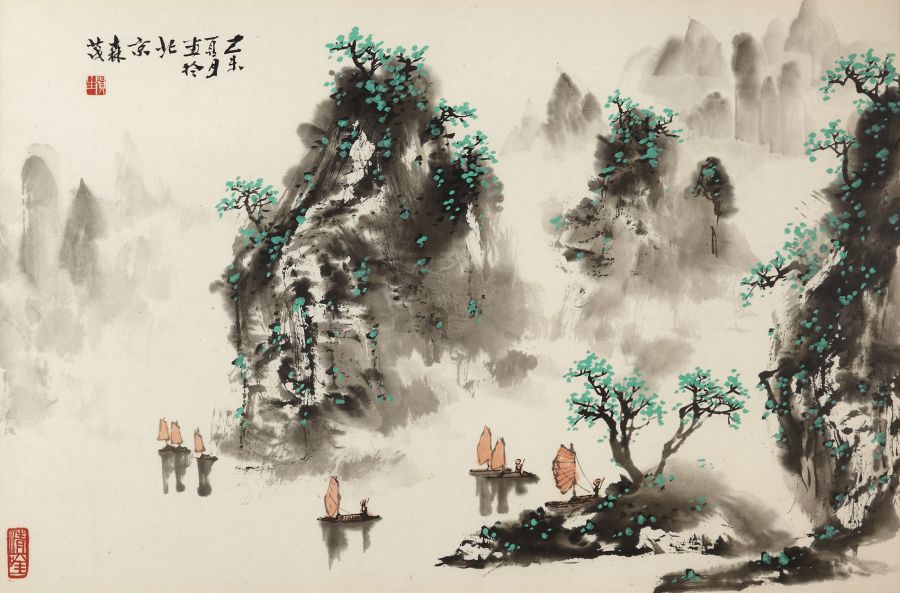 CUI YUNSHENG (B. 1943)20TH CENTURYink and colour on paper, signed Senmao with artist sealmark