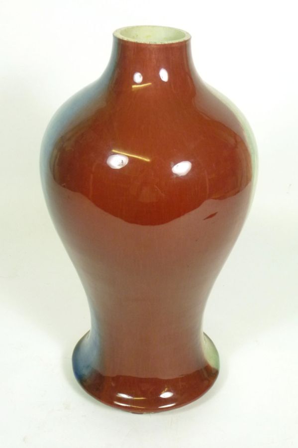 CHINESE FLAMBE CRACKLE-GLAZE MEIPING VASEQING DYNASTY, 19TH CENTURYthe baluster sides with rich