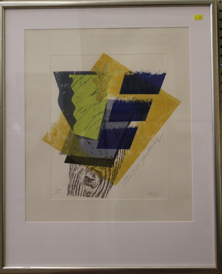 S. Bartlett, screen print, entitled `Scene II, H/C`, framed and mounted, 52cm x 45cm