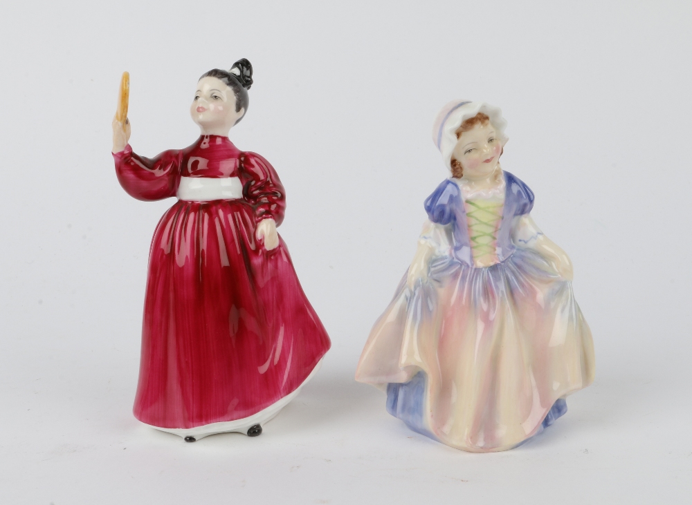 TWO ROYAL DOULTON FIGURINES `Dinky Do` HN1678 and a further Royal Doulton figurine `Vanity`