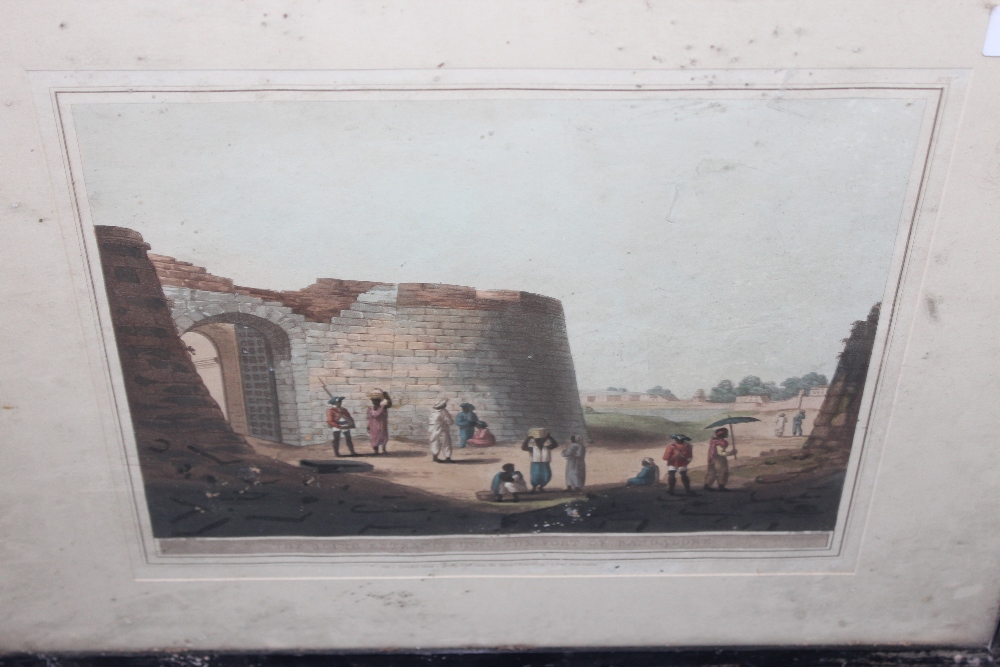 HENRI MERKE AFTER LIEUT. JAMES HUNTER `The South Entrance into the Fort of Bangalore, aquatint,