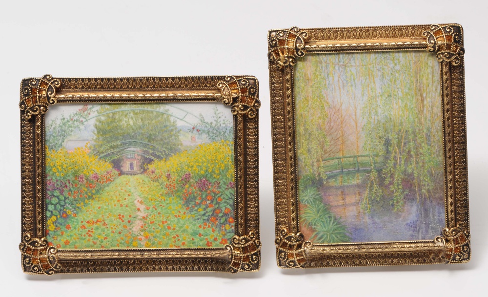 `Joyce Dugdgin-Jones (20th Century) `Monet`s Garden, Giverny, and House and Garden, Giverny`, two