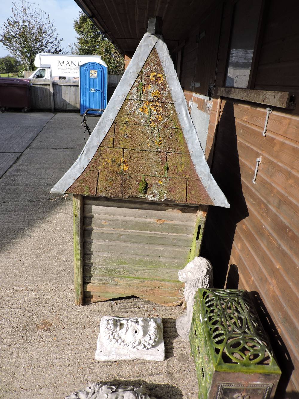 A roof clock tower with tiled, leaded and weatherboarded turret, 188 tall x 100cm square