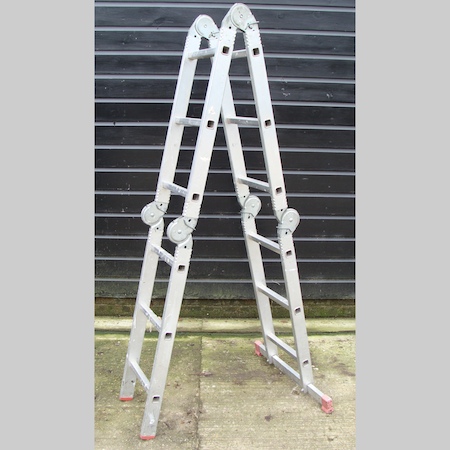 An aluminium multi purpose ladder