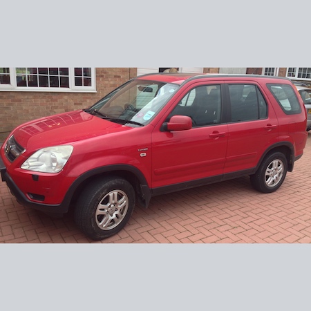 A red 2004 Honda CR-V, I-VTEC SE Sport automatic, 2.0 litre, showing 40,000 miles, with tax and MOT,