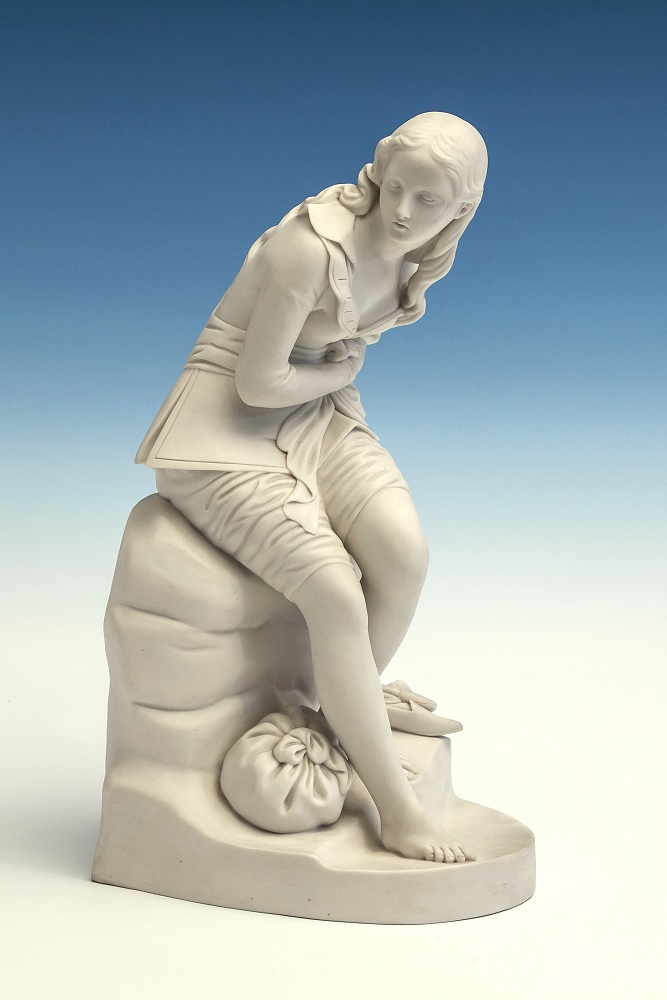 A Minton Parian figure `Dorothea` by John Bell diamond registration mark for 1847, John Bell mark