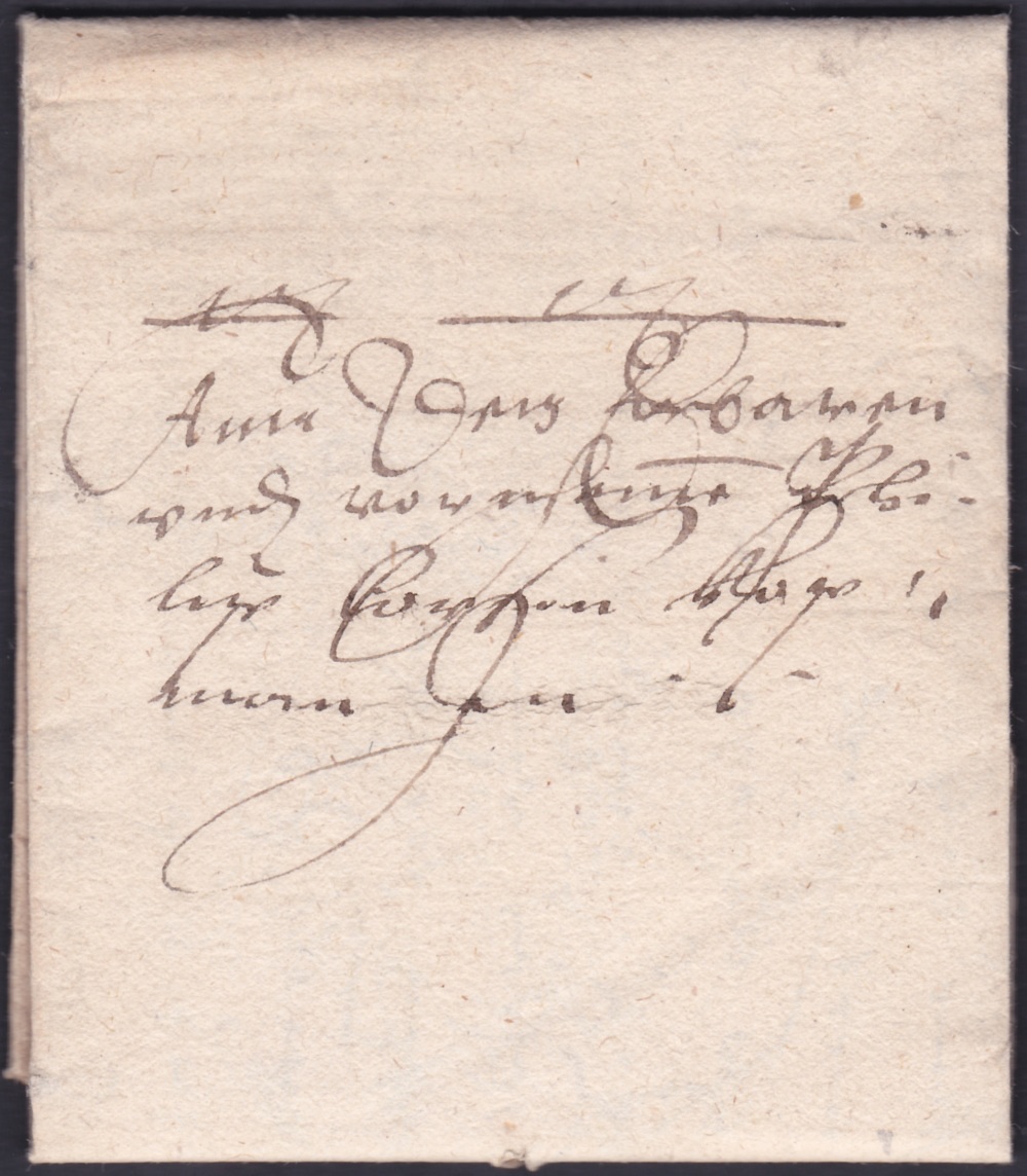 GREAT BRITAIN POSTAL HISTORY : 1590 letter written in German sent to Philip Corsin in London. scarce