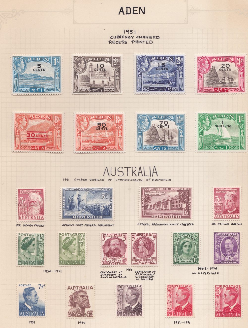 COMMONWEALTH & BRITISH EMPIRE, binder with GVI issues incl Aden, Barbados 1950 mint set, Burma