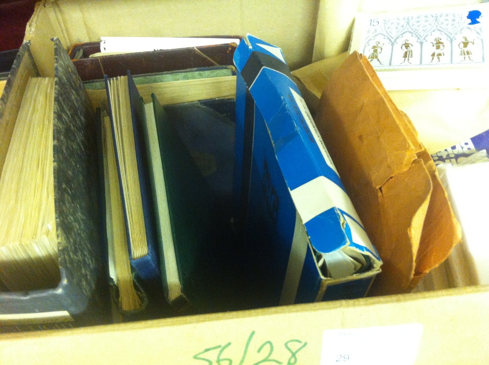 Large All World Glory box of albums, stock-books, loose stamps, and covers, all periods scruffy in