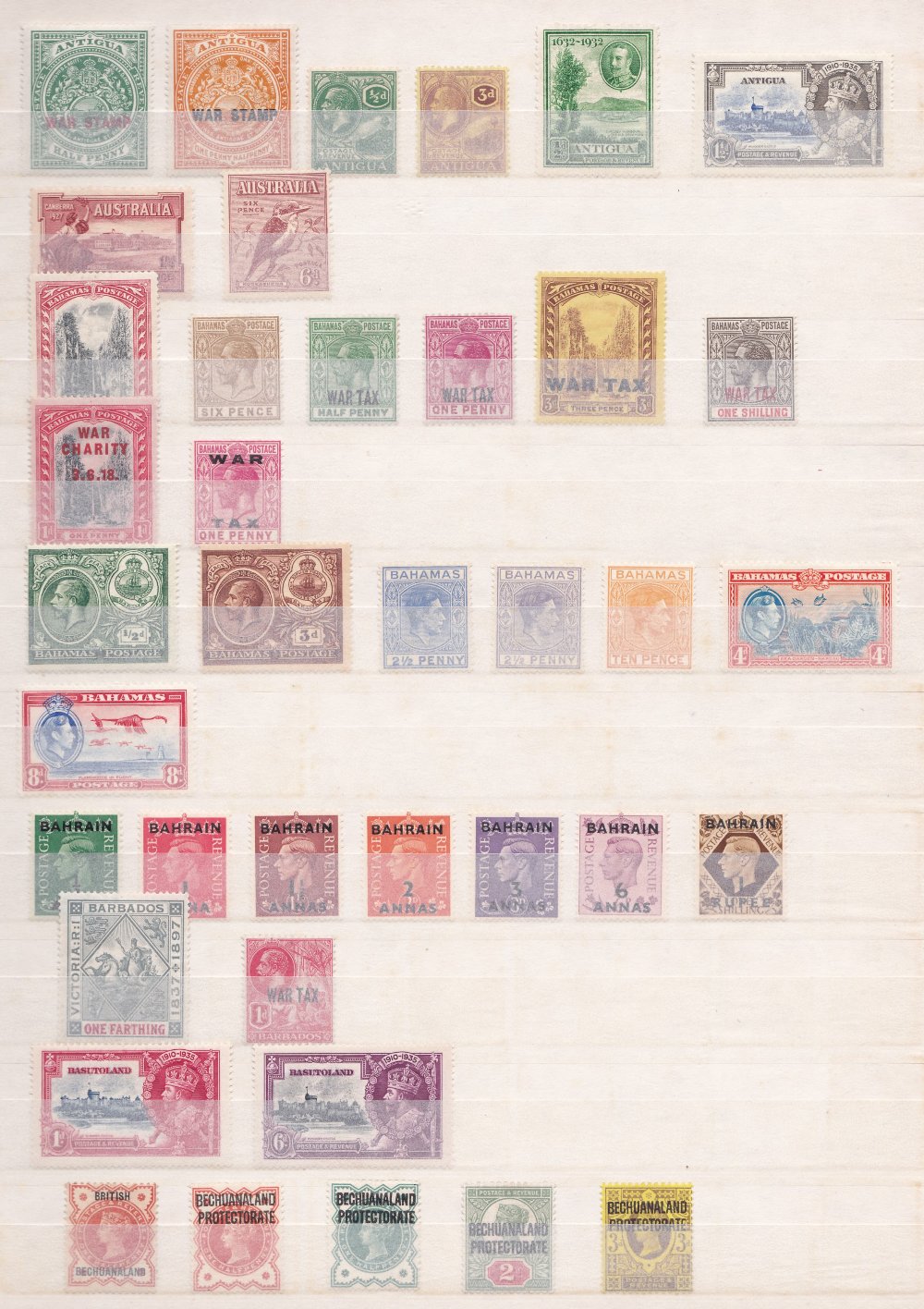 Mint Commonwealth in red stock-book. Mostly QV - GVI with some perf varieties and better shades etc.