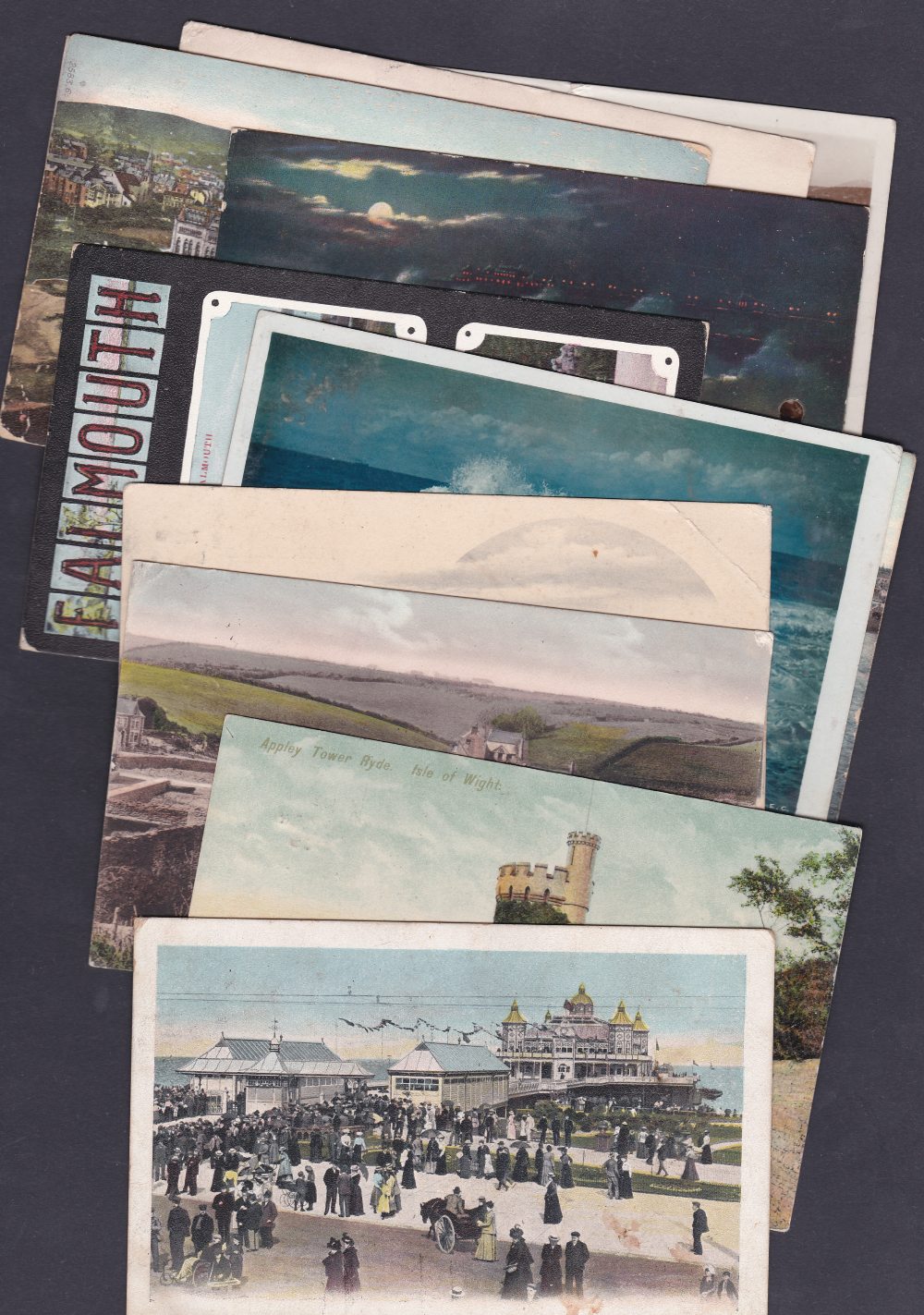 HARBOURS and BEACHES, small selection of Edwardian postcards all depicting scenes of harbours or