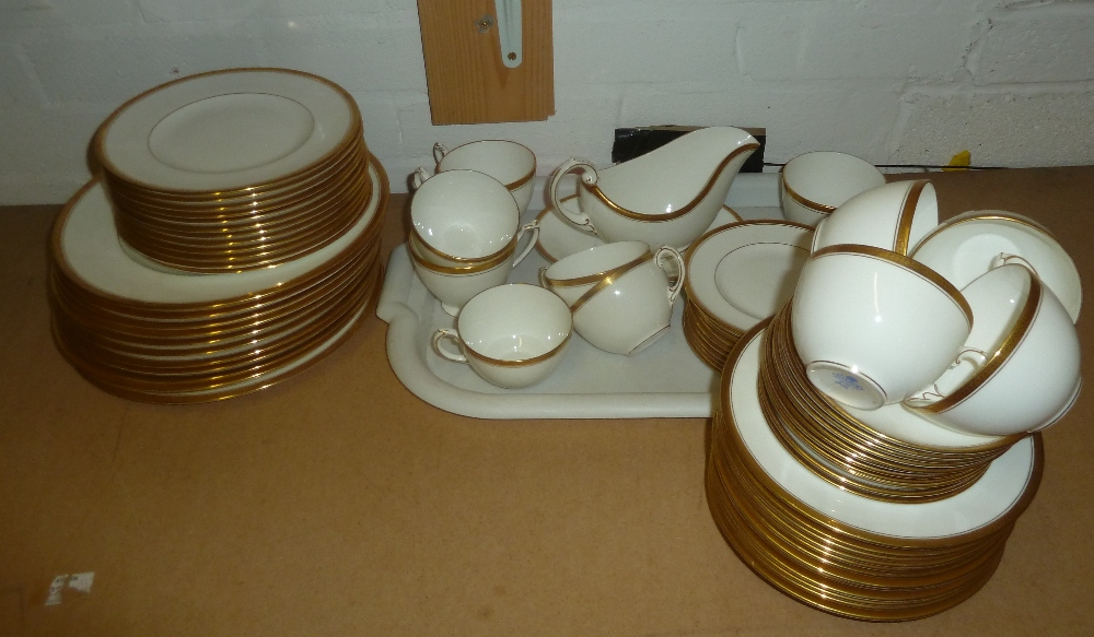 A Coalport china `Elite` pattern 70-piece 12 setting part dinner and tea service, having etched