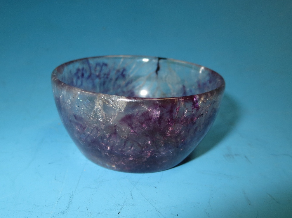 A small Blue John bowl, diameter 2